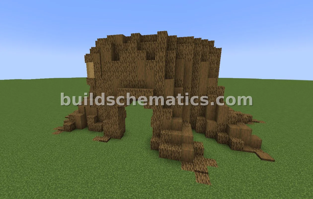 Large Oak Tree Stump Structure