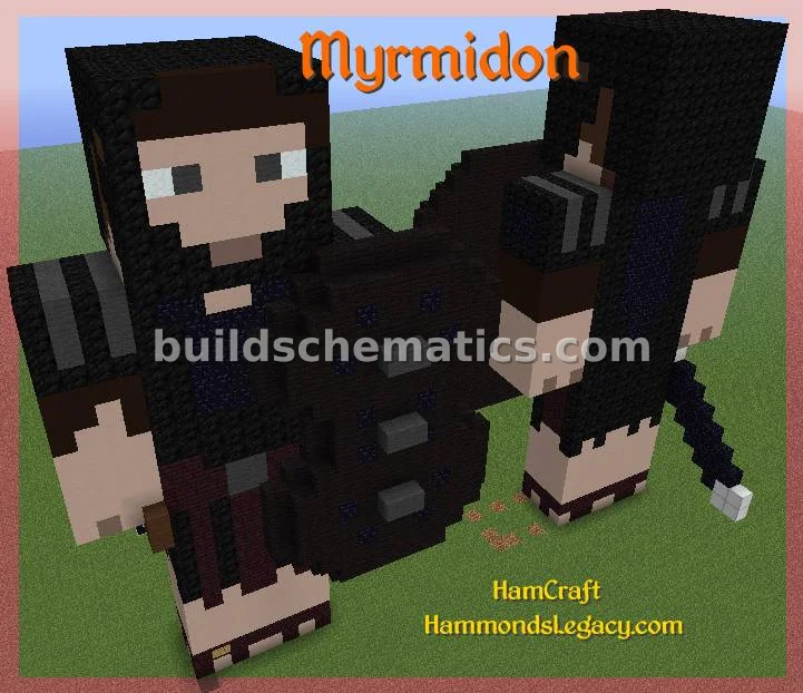 Myrmidon Statue - Pixel Art Build