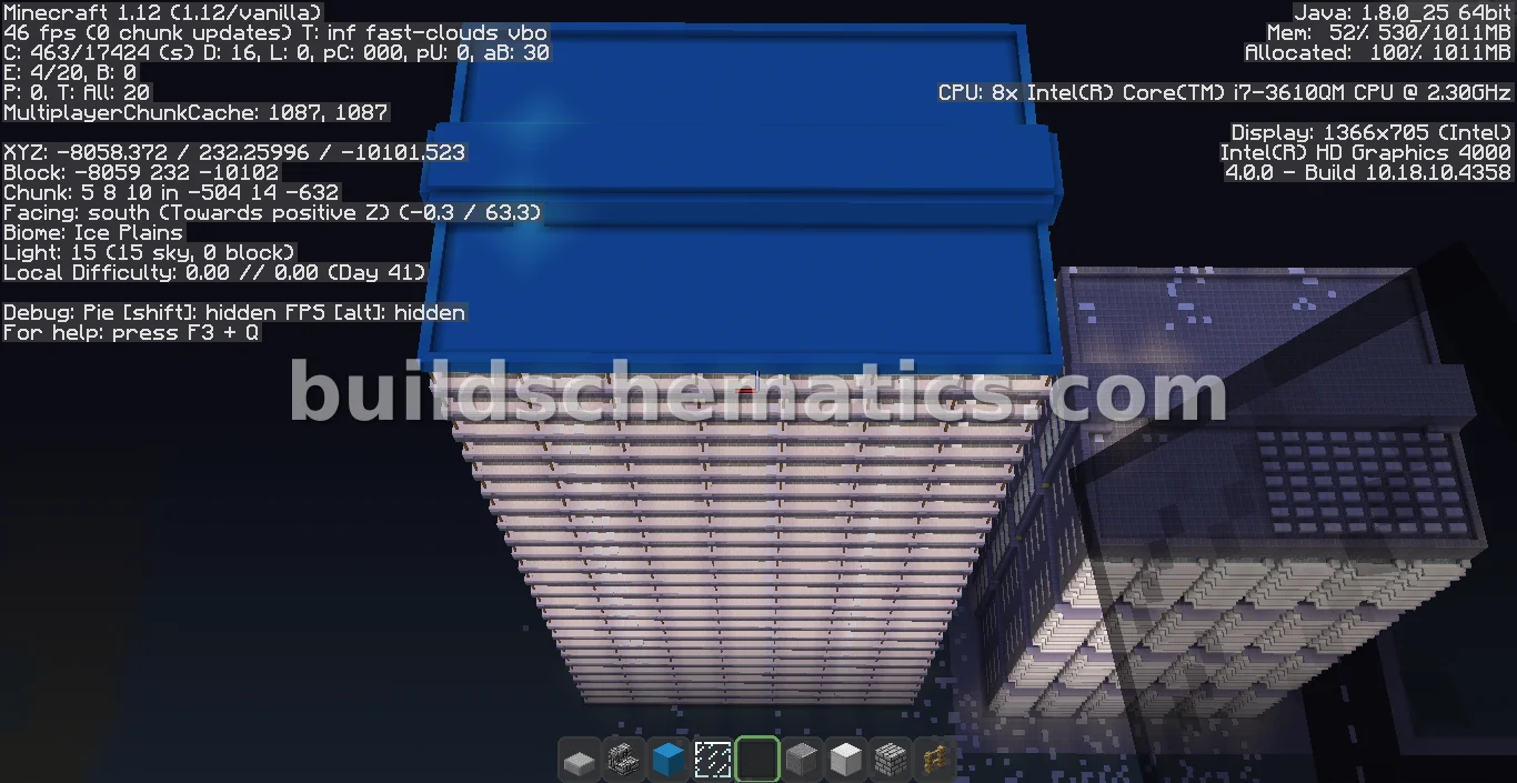 Blue Minecraftdinium House — view 3