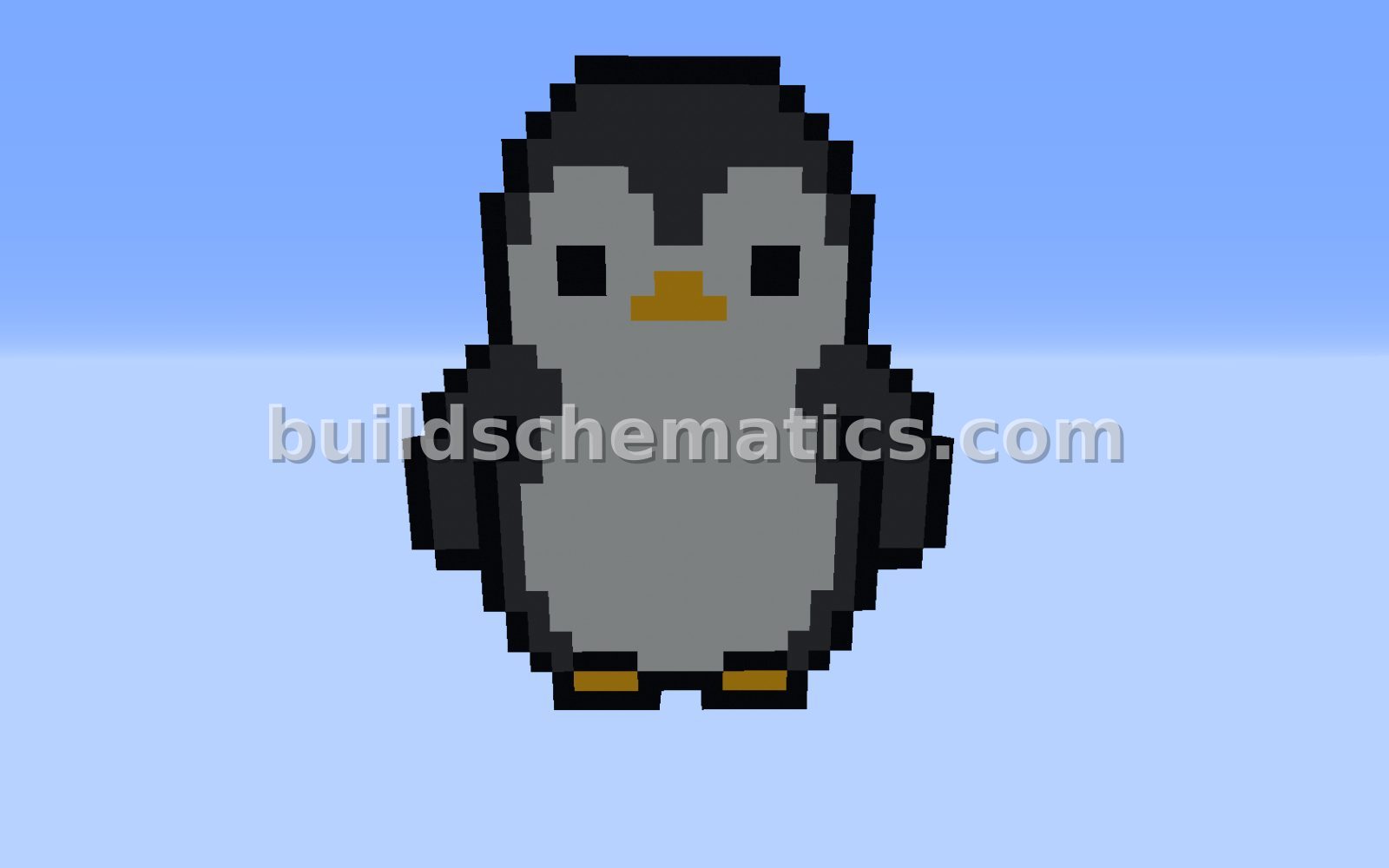 Penguin Pixel Art Design